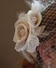 2019 Wedding Birdcage Veils Champagne Ivory White Flowers Feather Birdcage Veil Bridal Wedding Hair Pieces Brudtillbehör i S256V