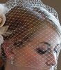 2019 Wedding Birdcage Veils Champagne Ivory White Flowers Feather Birdcage Veil Bridal Wedding Hair Pieces Brudtillbehör i S252N