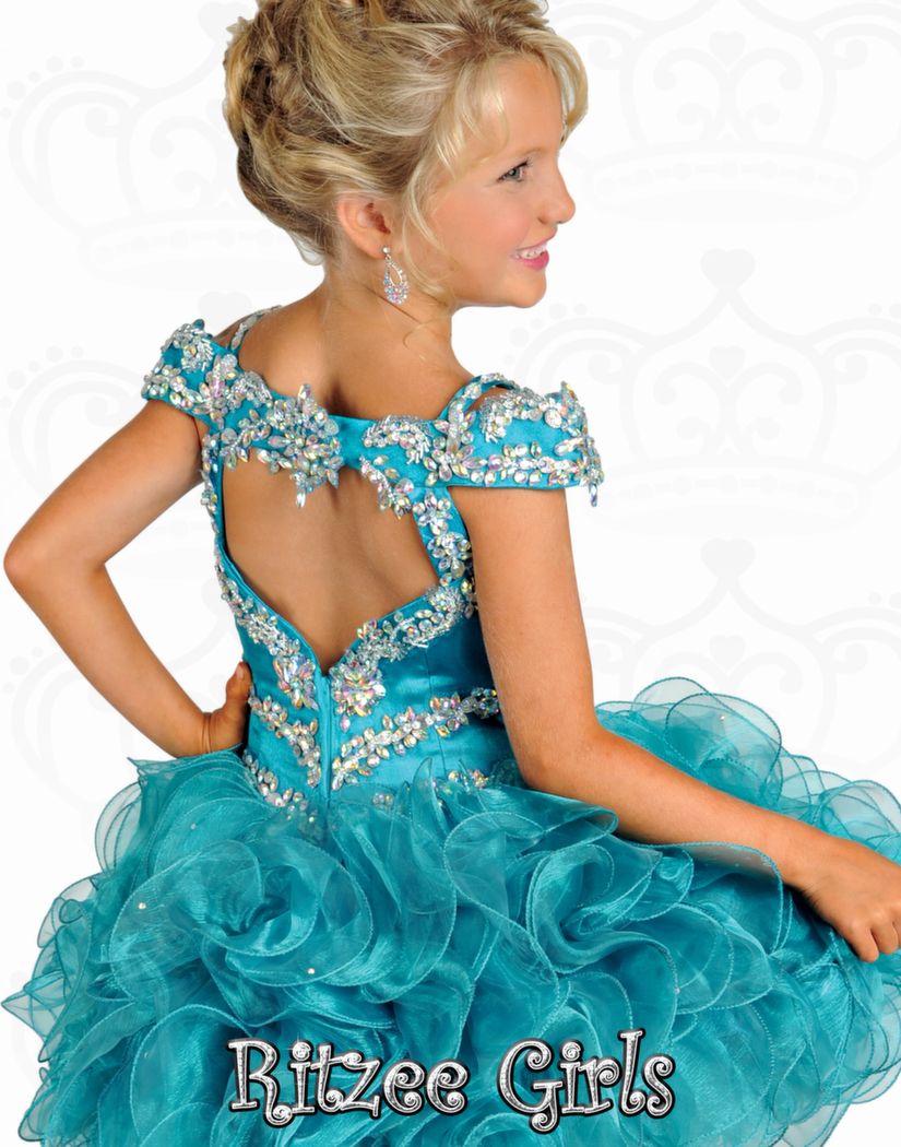 Perfect Angels 2014 New Arrival beaded bodice fuchsia purple cupcake kids pageant dresses Flower Girl Dresses4344518