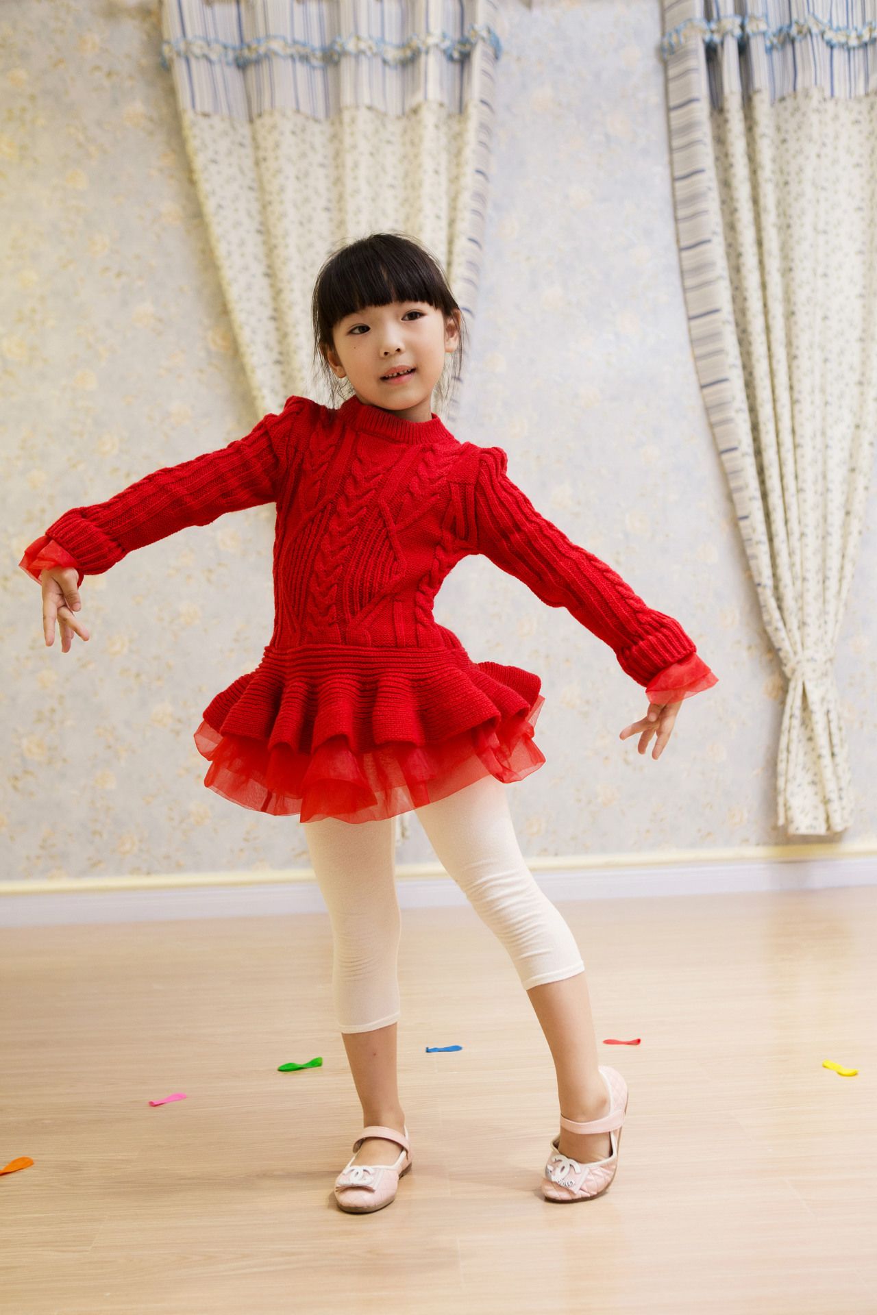 2016 Spring Kids Girls Knit Sweater Dresses Baby girl tulle lace TUTU