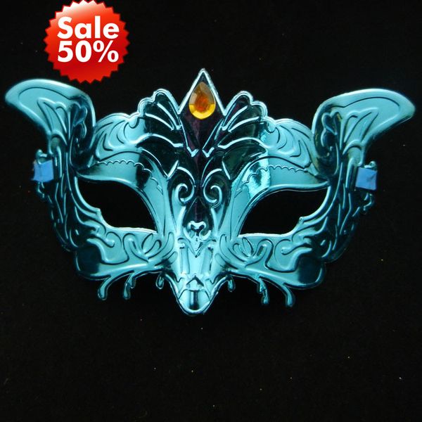 Monster Mask Halloween Party Mask Half Face Luxury Diamond Eye