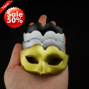 Na venda ceia mini Máscara bonito fox máscara preto branco ouro prata veneziano mascarada festa decoração de Halloween carnaval presente mardi gras