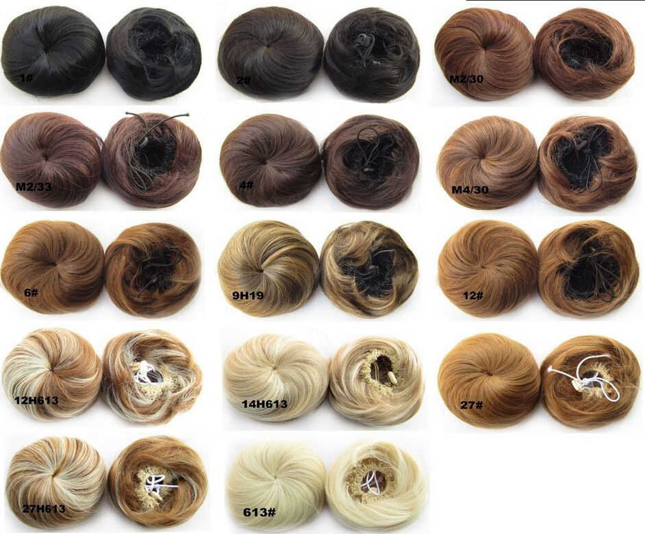 New Style Clip In On Elastic Net Hair Bun Chignon Ponytail