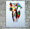 Geweldige handgeschilderd dierlijke olieverf op canvas mooie kleuren olifant foto kunst voor huis wanddecoratie 1pc