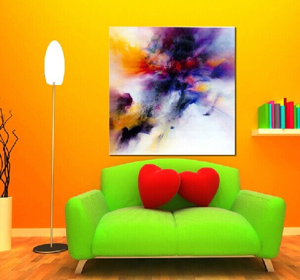 Hand Painted Famous Decor Abstract Oil Painting on Canvas Square Abstract Oil Art for Home/Business Decoration 
