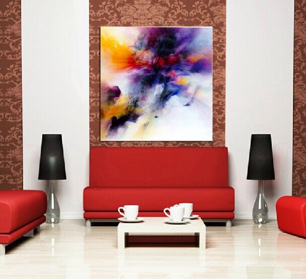 Hand Painted Famous Decor Abstract Oil Painting on Canvas Square Abstract Oil Art for Home/Business Decoration 