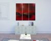 Top qualité et 100% peint à la main classique rouge abstrait paysage peinture sur toile pour décoration maison / entreprise 3pcs