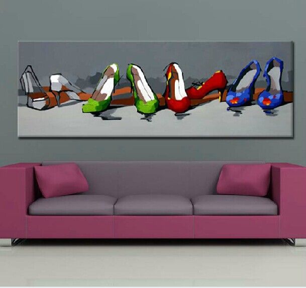 Famous Wall Art Picture Prints Hand Painted Abstract Decorated Paintings on Canvas No Frame Shoes Draw