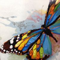 10% Rabat Ręcznie Malowane Najwyższej Grade Streszczenie Zwierząt Obraz Olejny na płótnie Piękny motyl Sztuka do dekoracji domu lub prezentów 1panel