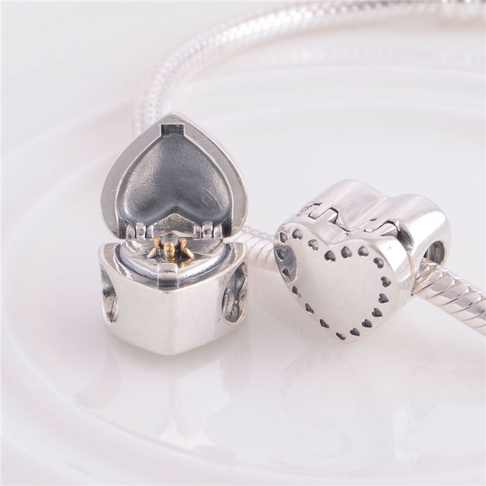 Genuine 925 Sterling Silver Beads Charms Gioielli Adatto Pandora Braccialetto di Fascino DIY facendo Music box LW347 sciolto