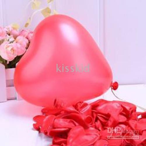 latex assortis coeur rouge ballon décoration de mariage décorations de fête nouvelle couleur rose / violet