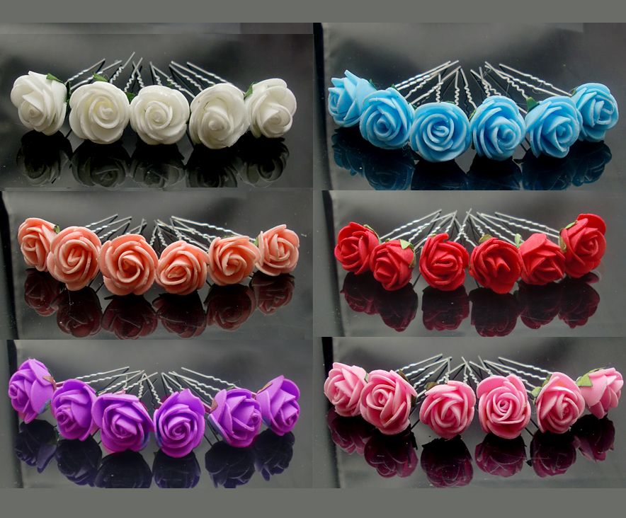 hair flower brooch