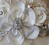 Trasporto libero 2014 nuovo modo di lusso perline fatti a mano fiore applique da sposa telai da sposa cinture per abiti da sposa