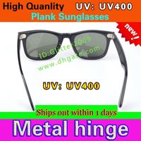 Excellent Quality Plank Sunglasses Black Frame Metal hinge Sunglasses Fashion Men\u0027s Sun glasses Women\u0027s glasses unisex glasses