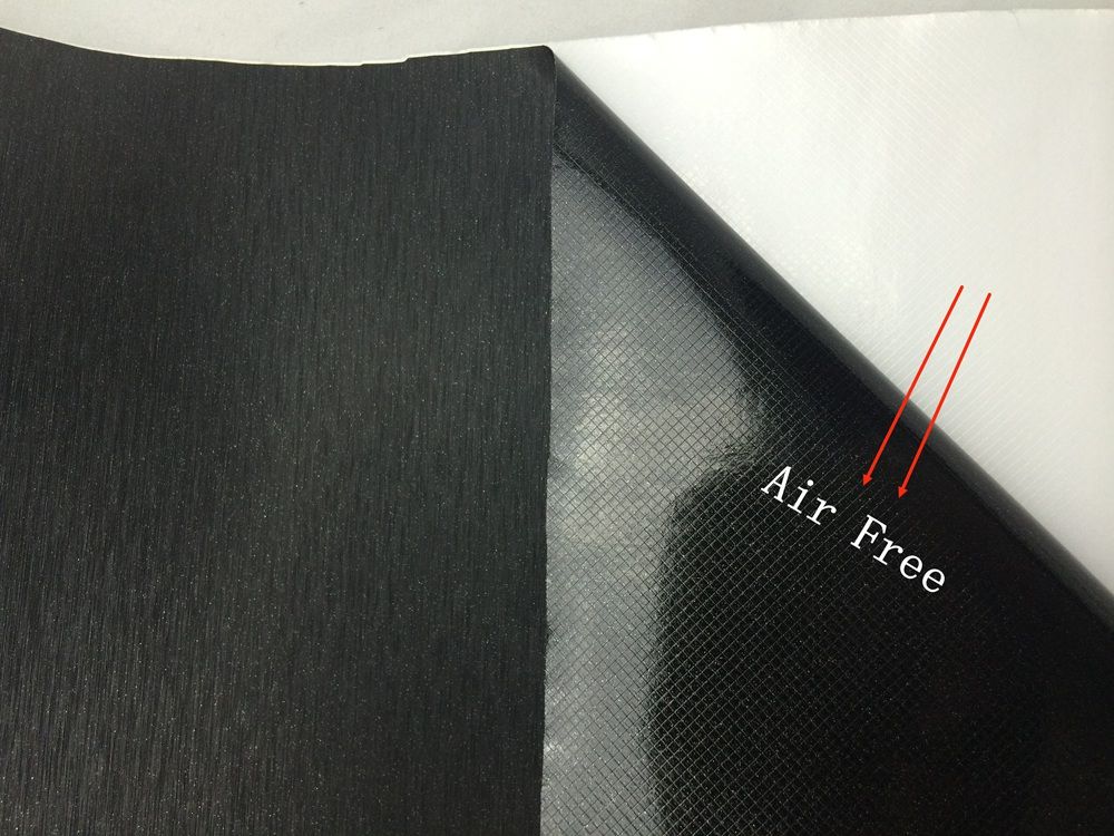 Envoltório de vinil de aço preto de alumínio escovado metálico preto filme envoltório de carro folhas pretas etiqueta do carro com bolha de ar 152x30mr9944187