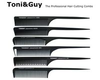 Wholesale Toni Guy Carbon Anti Static Metal tip graphite rat tail Combs Professional Detangling Hair Cutting Comb HairBrushes
