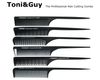 Toni&Guy Carbon Anti-Static Metal tip graphite rat tail Combs Professional Detangling Hair Cutting Comb HairBrushes