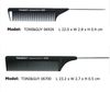 Toni&Guy Carbon Anti-Static Metal tip graphite rat tail Combs Professional Detangling Hair Cutting Comb HairBrushes