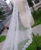 s Real Image Vintage Blanc Ivoire Longue Dentelle De Mariage Voile De Mariée Une Couche Applique Dentelle Voiles De Mariage Haute Qu306Z