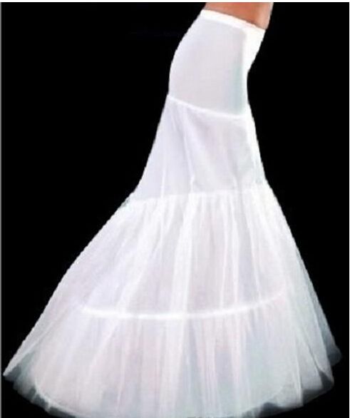 Venda 2019 branco sereia anáguas nupcial crinolina underskirt para vestidos de casamento acessórios de noiva83629811619638