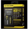 Nitecore D2 New I2 LCD Digicharger Universal Intelligent Charger +小売パッケージ18650 18350 18350 16340 18350 16340 14500 Li-Ionni-MHバッテリー