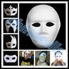 DIY Handmålad Halloween Vit Ansiktsmask Krona Butterfly Blank Papper Mask Masquerade Cosplay Mask Kid Draw Party Masks Props