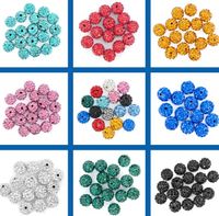100 unids / lote fasion mejor 10 mm mezclado multi bola de bolas de cristal collar de la pulsera Beads.Hot nuevos granos de Lot!