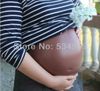 fake pregnant belly,silicone belly ,2500g 8-9 month Brown Color Silicone Fake Belly Artificial Belly A Pregnant Woman Multiple Births to Ado