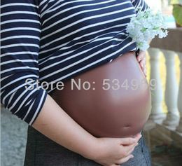 fake pregnant belly silicone belly 2500g 89 month brown Colour silicone fake belly artificial belly a pregnant woman multiple births to ado