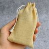Jute Flax Linen Gift Bags 7x9cm 9x12cm 12x17cm pack of 100 Ring Earring Necklace Bracelet Jewelry Drawstring Pouch Party Candy Sack