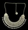 Idealway ny vintage stil silver retro gyllene carving runda charmbollar zamac smycken uttalande choker krage halsband264p