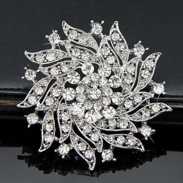 

2.2 Inch Pretty Rhinestone Crystal Diamante Party Wedding Bouquet Brooches