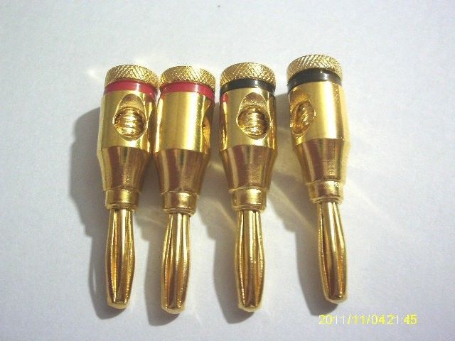 Conector de plug de banana 4mm de fio de cabo de alto-falante áudio musical