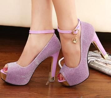 lavender wedge shoes