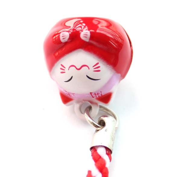 50 pezzi rosso PROSPERITY Maneki Neko Lucky Cat Bell cinturino cellulare 06 in2189547