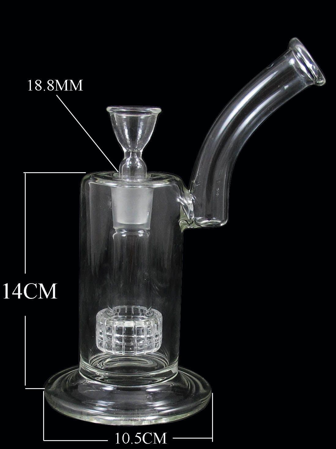 D020-D 9 cali bubbler szklane bong sidecar perkolator fajka do palenia wody ręcznie robione dwie funkcje