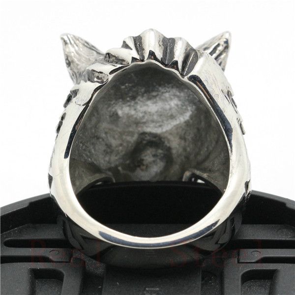 Envío Gratis, diseño Personal, anillo con cabeza de lobo salvaje, acero inoxidable 316L, joyería de moda para hombre y niño, anillo de lobo fresco para fiesta