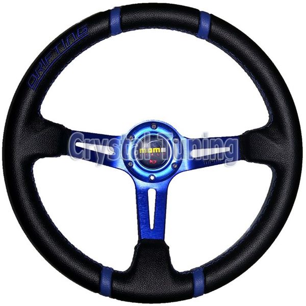 350mm PVC Deep Dish Steering Wheel For MOMO Drifting OMP Hub Boss Racing Rally