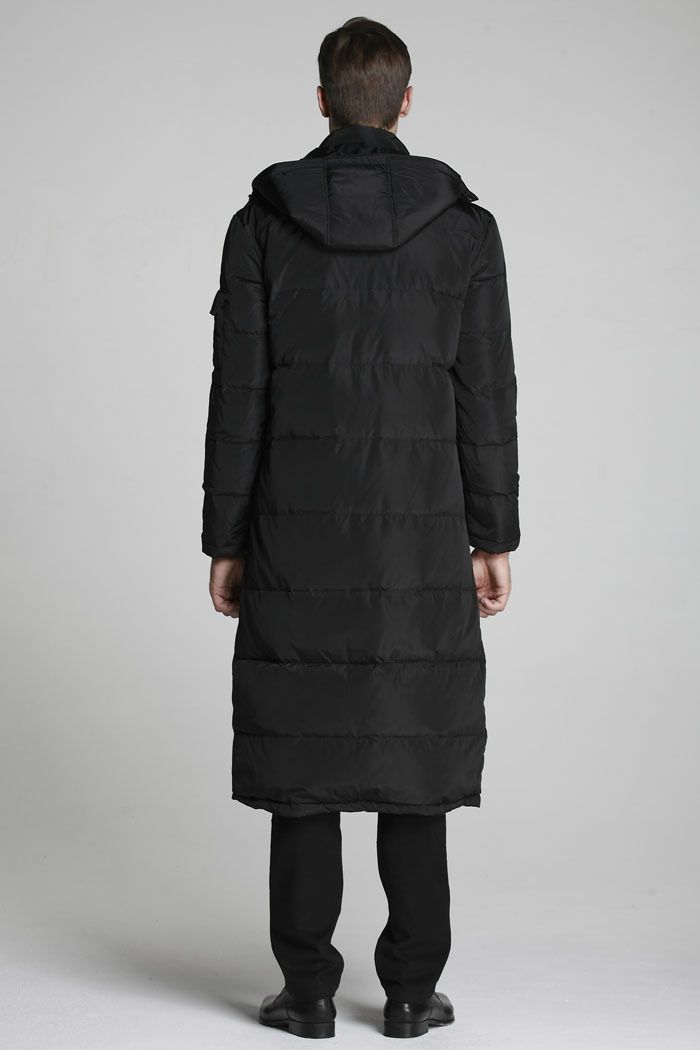 long length down jacket men's