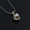 La collana del pendente dello zircone della perla dell'argento sterlina dei monili 925 di modo nuovo regalo di impegno di disegno per trasporto libero N523 delle donne