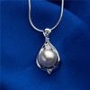 La collana del pendente dello zircone della perla dell'argento sterlina dei monili 925 di modo nuovo regalo di impegno di disegno per trasporto libero N523 delle donne