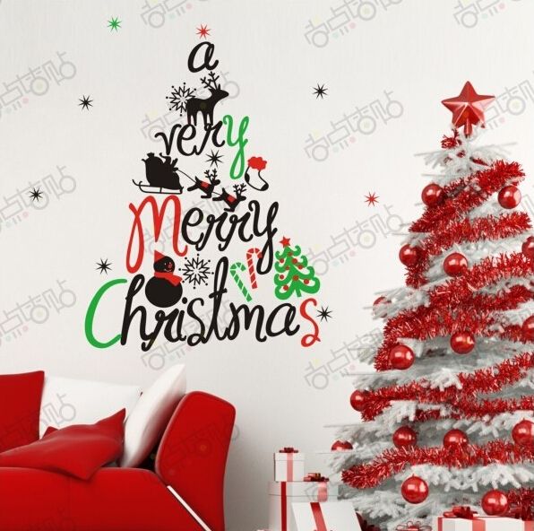 Large Christmas Tree Wall Stickers Window Sticker Party Home Decor