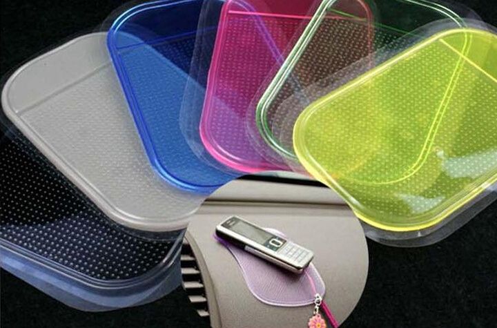 Gorąca sprzedaż 1000 sztuk / partia Potężny żel krzemionkowy Magic Sticky Pad Anti-Slip Non Slip Mata do telefonu PDA MP3 MP4 MAS CAR