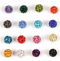 Wholesale 100pcs mm new red white mixed Micro Pave CZ Disco Ball Crystal Bead Bracelet Necklace Beads DIY spacer
