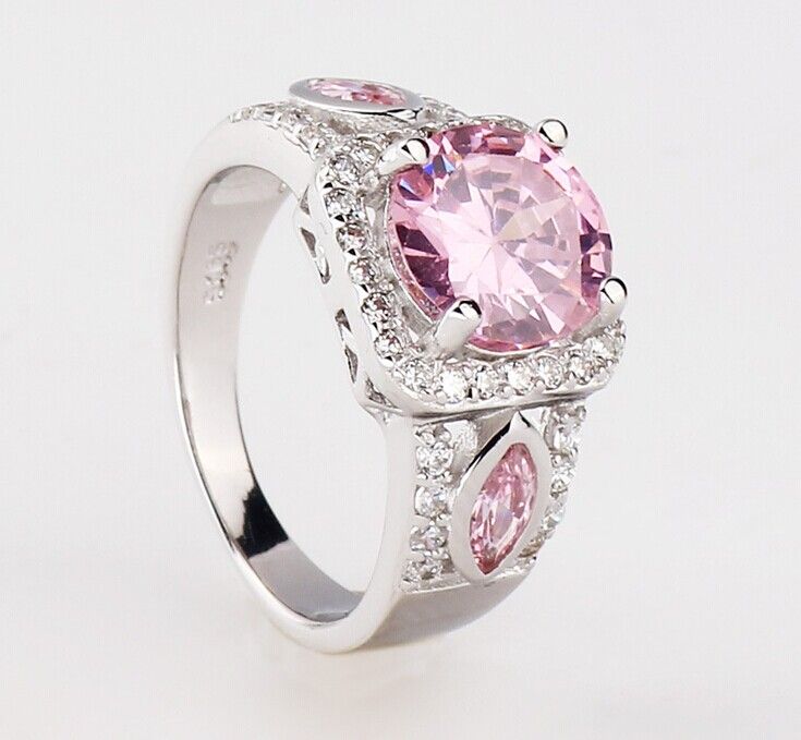 pink jade ring
