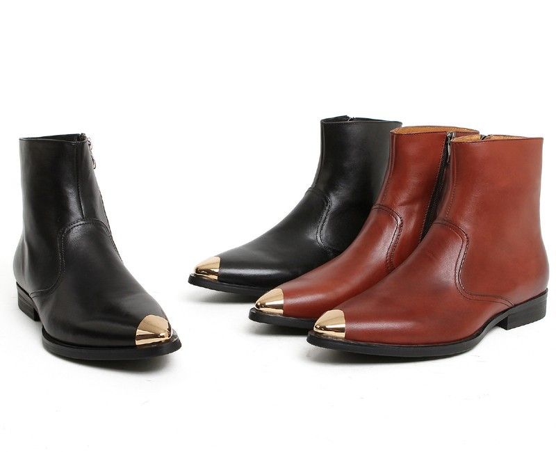 steel toe pointed boots