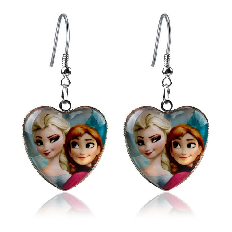 New Arrival Fashion Children Earrings Frozen Anna Elsa Earrings Frozen