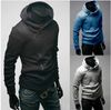 2016 Casual Hoodies Men Novel Sweatshirt Oblique Zipper Cotton Slim Sportswear Tracksuit Patchwork Mens Hoodies Sweatshirts A15