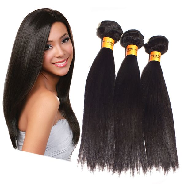 Wholesale 6a Brazilian Malaysian Indian Virgin Hair Weave Straight