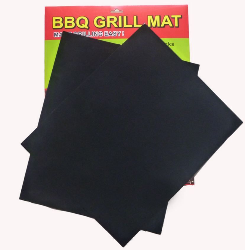 BBQ Grill Mat Set Of 2 Non Stick Reusable Washable Plate PTFE Coated
